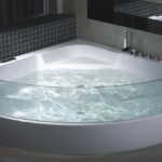 Corner Bath with Glass