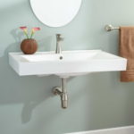 Awesome White Ceramic Wall Mounted Sink