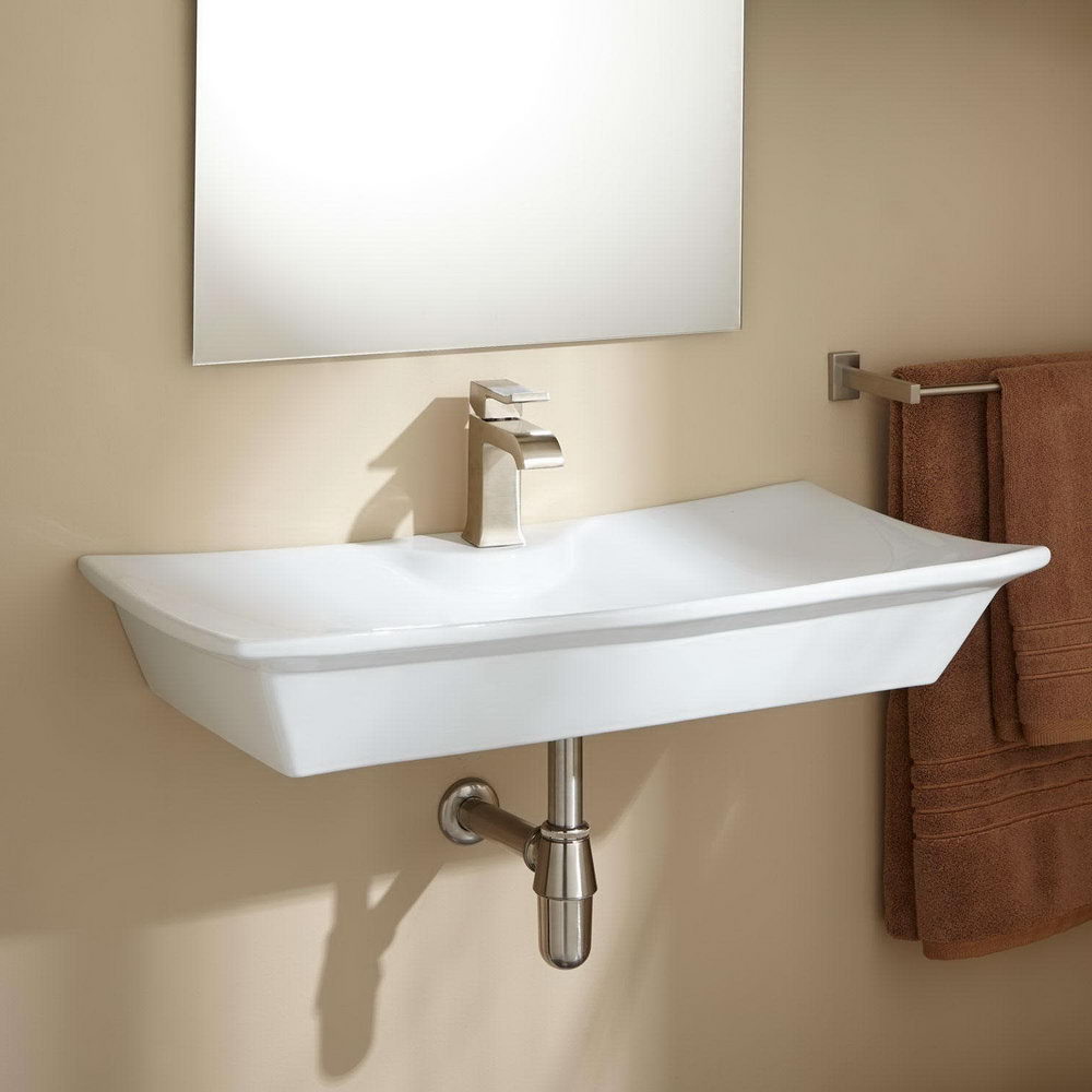 Porcelain Wall Mount Bathroom Sink - Choosing The Best Narrow Bathroom ...