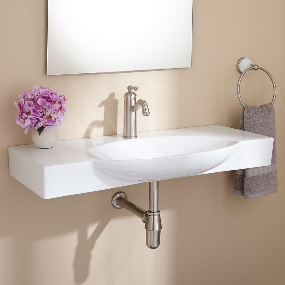 Wall Mount Bathroom Sink - Choosing The Best Narrow Bathroom Sinks ...