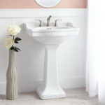 Pedestal Sink Widespread White