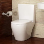 Close Coupled Bathroom Toilet Modern White Square Ceramic