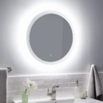 Cool Round Bathroom Mirror with Frame Lights