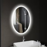 Oval Lighted Bathroom Mirror
