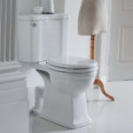 Traditional Close Coupled Toilet with Metal Lever