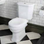 White Ceramic Close Coupled Toilet