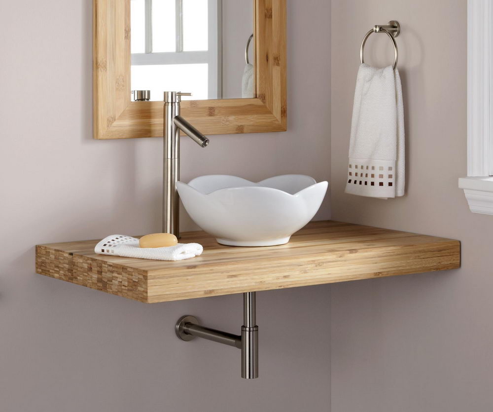 Bath Vanity Tops for Vessel Sinks - Narrow Bathroom Vanities | Helps in ...