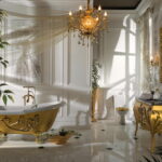 Classic Gold Bathtub Art