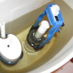 Toilet Tank with Water