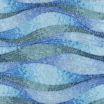 Artistic Waves Shower Floor Mosaic