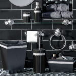 Modern Unique Elegant Black Bathroom Set