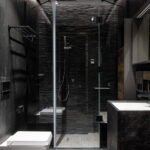 Shower Room in Dark Colors