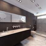 Sleek Simplicity: Bathroom Wall Artistry