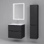 Small Black Modern Bathroom Vanity with Sink