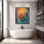 Abstract Aqua Aura in Bathrooms