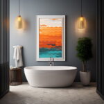 Abstract Horizons: Bathroom Wall Art