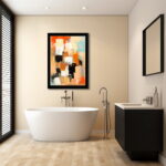 Bathroom Symmetry: Abstract Wall Art