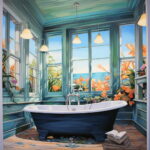 Coastal Serenade: Bathroom Canvas Art