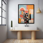 Dreamlike Details: Abstract Bathroom Art