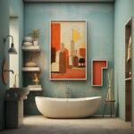 Elegant Abstractions: Wall Art for Bathrooms