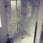 Sliding Glass Door to the Shower Room