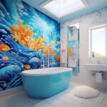 Artistic Fusion: Modern Bathroom Walls