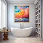 Abstract Allure: Artistic Bathroom Pictures Wall Art