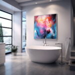 Abstract Intricacies: Artistic Bathroom Wall Art