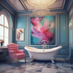 Abstract Wonders: Artistic Bathroom Wall Art