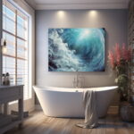Coastal Calm: Framed Relaxing Art for Your Bathroom