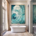 Coastal Elegance Framed Sea Inspired Art for Baths