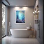 Modern Elegance: Framed Wall Decor for Bathrooms