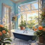 Nature's Palette: Colorful Bathroom Canvas Art Ideas