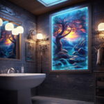 Brilliant Beauty: Illuminated Artwork in Bathrooms