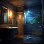 Ethereal Enlightenment: Whimsical Lighting Art in Bathrooms