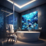 Gilded Glow: Luxurious Lighting Artwork for Bathrooms