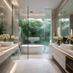 Gleaming Whites: Bright Bathroom Ideas