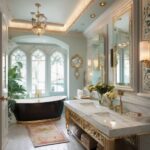 Ivory Illumination: White Bathroom Lighting Ideas