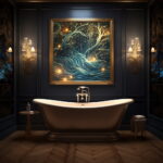 Shimmering Serenity: Lighting Artwork for Bathroom Bliss