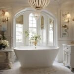 Contemporary Retro Elegance: Modern Bathroom with Vintage Touch