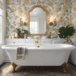 Modern Retro Sophistication: Stylish Bathroom with Retro Sophistication